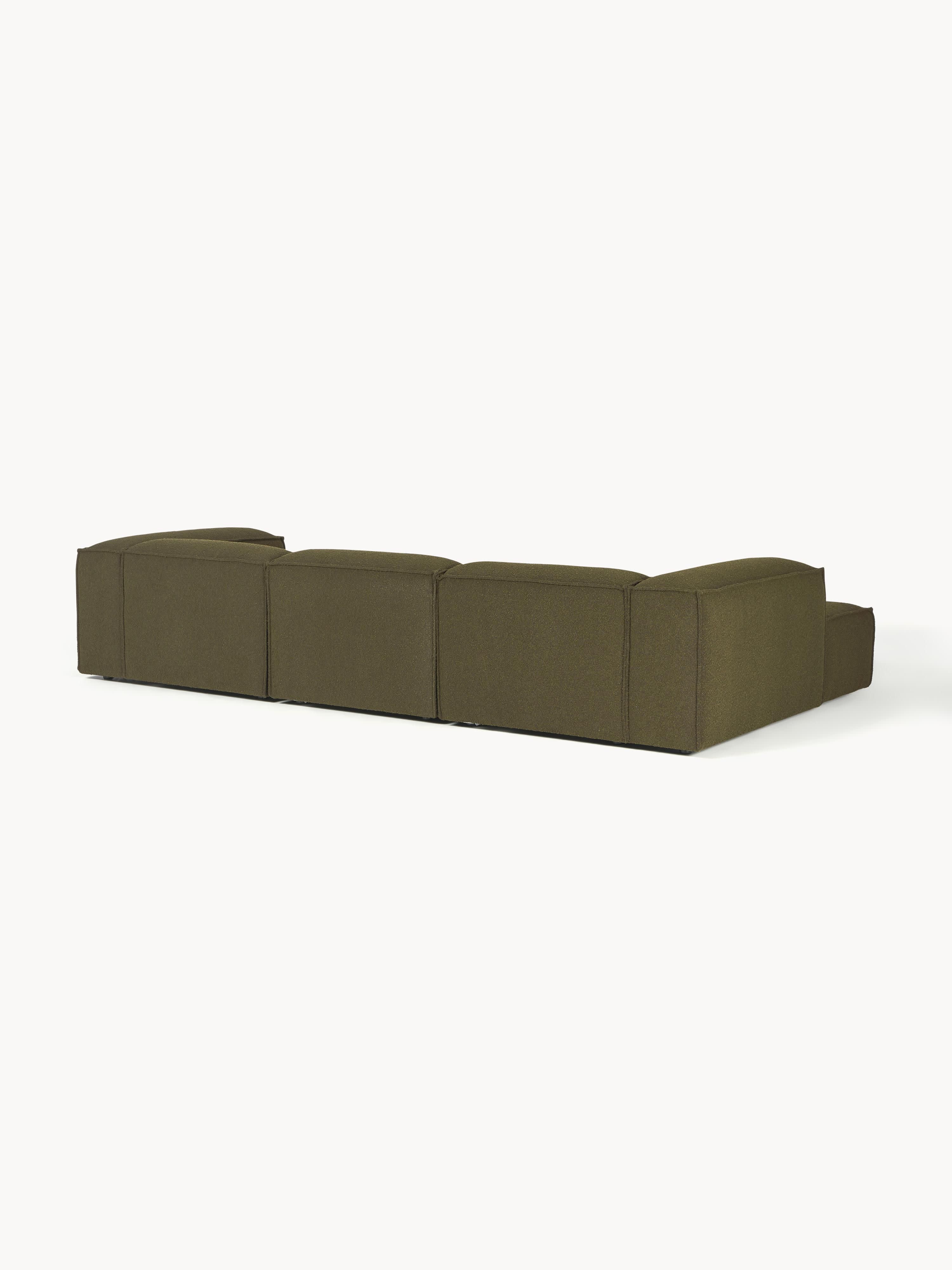 Bouclé modulaire hoekbank Lennon (4-zits)