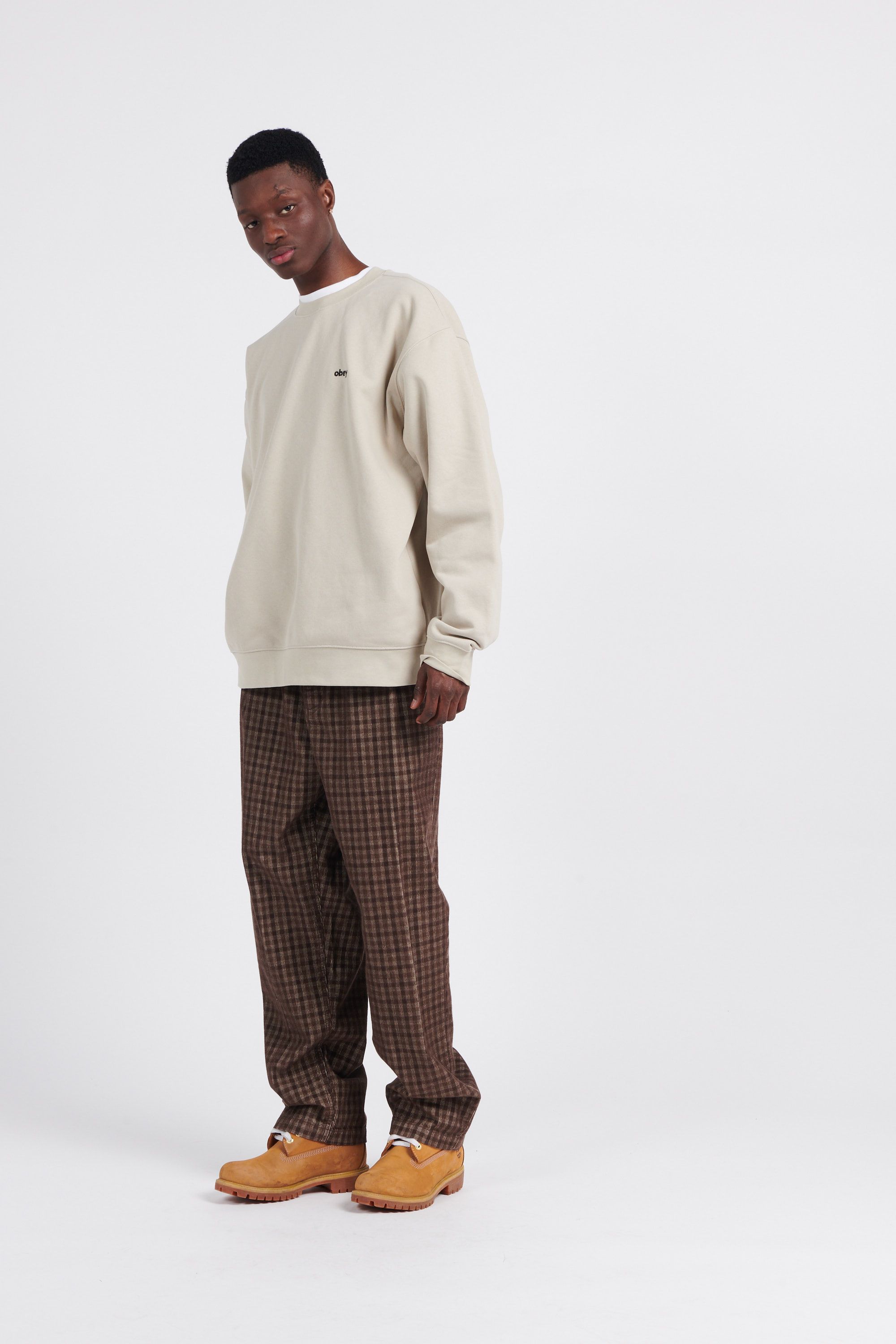 OBEY Sweatshirt  OBEY ALWAYS CREW Beige