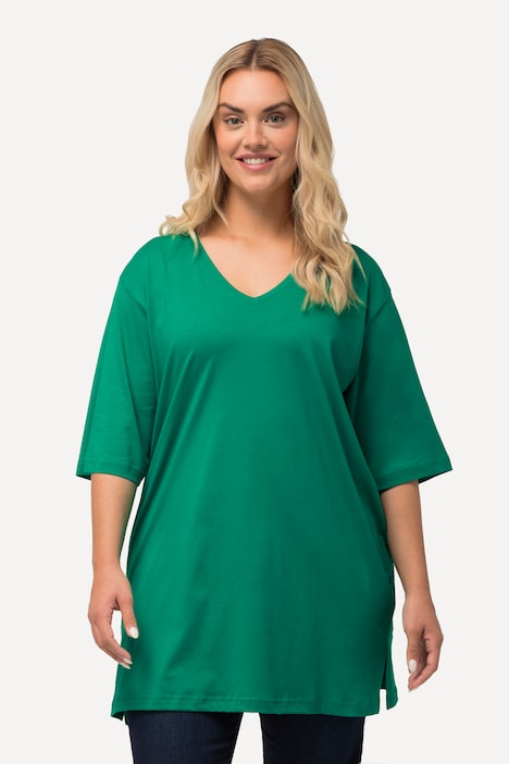 T-Shirt, V-Ausschnitt, Relaxed, Halbarm