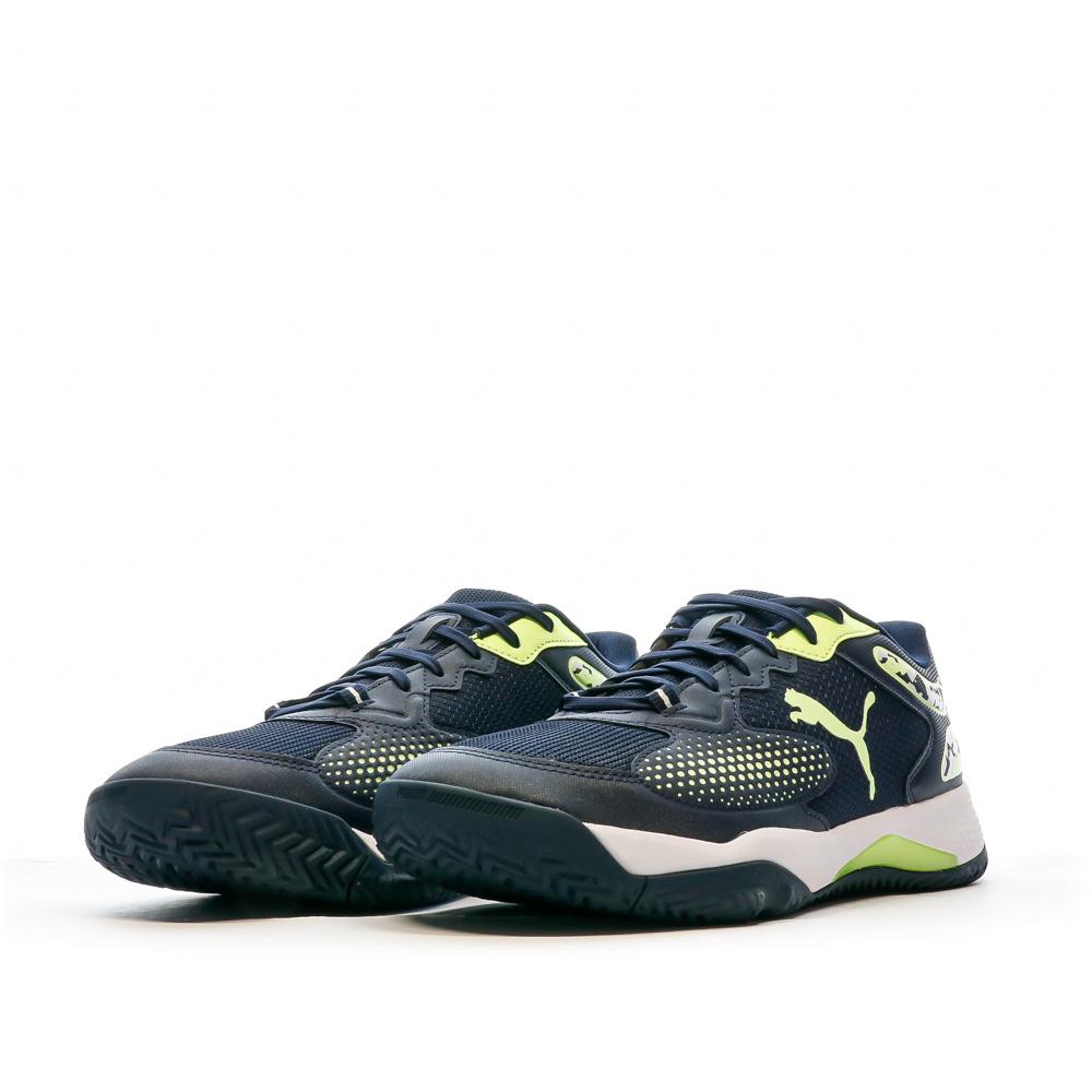 Puma Chaussures de Padel Noire/Jaune Homme Puma Solarcourt