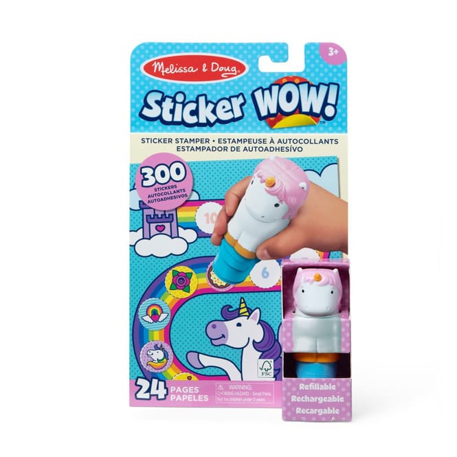 Sticker WOW!™ - Stickerstempel - Einhorn - 300 Sticker