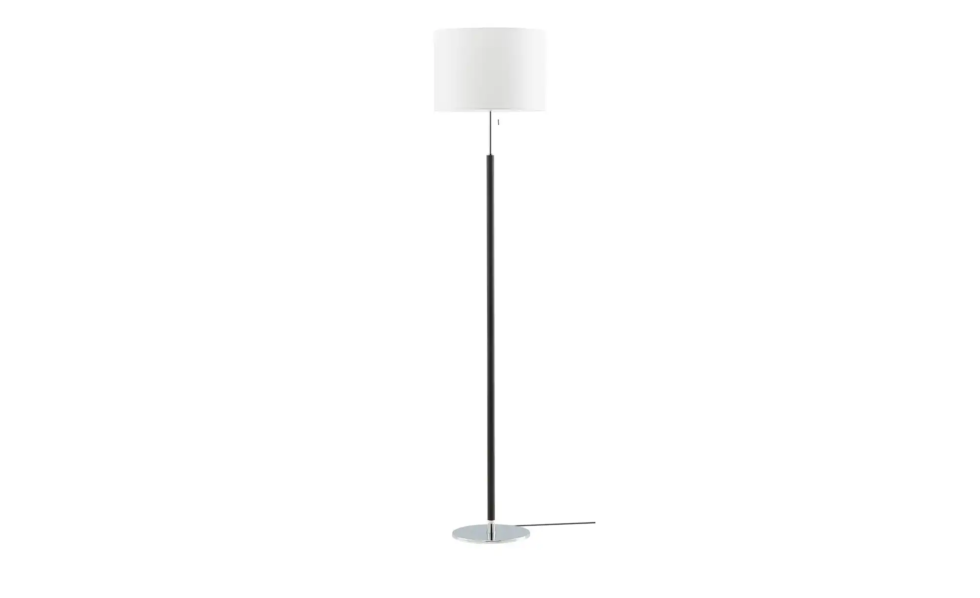 HELL-höllisch gutes Licht Stehleuchte, 1-flammig, schwarz/chrom,Stoffschirm