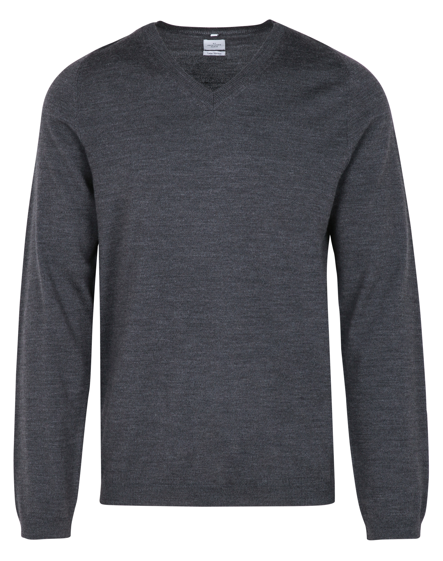 Pull col V regular fit en laine | Gris