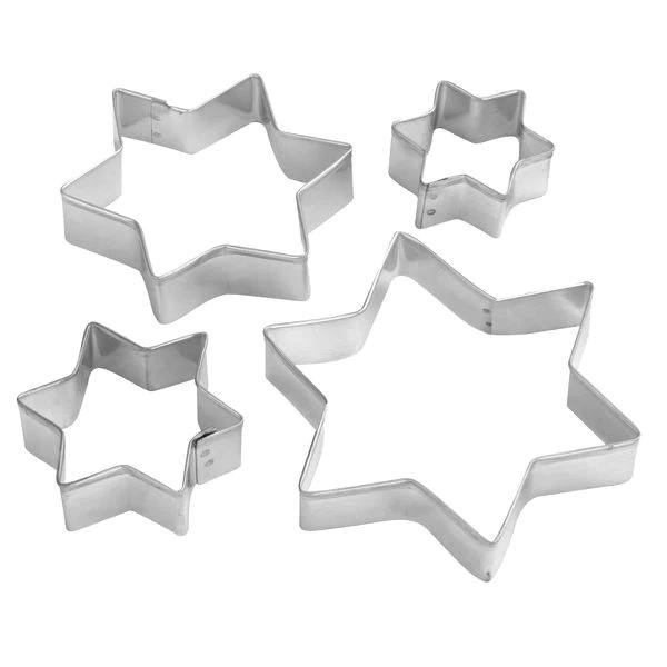 Lot de 4 emporte-pièces de Noël en forme d'étoiles Emporte-pièces Zenk