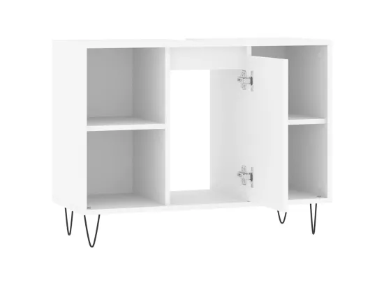 Armoire de salle de bain blanc 80x33x60 cm bois d'ingénierie