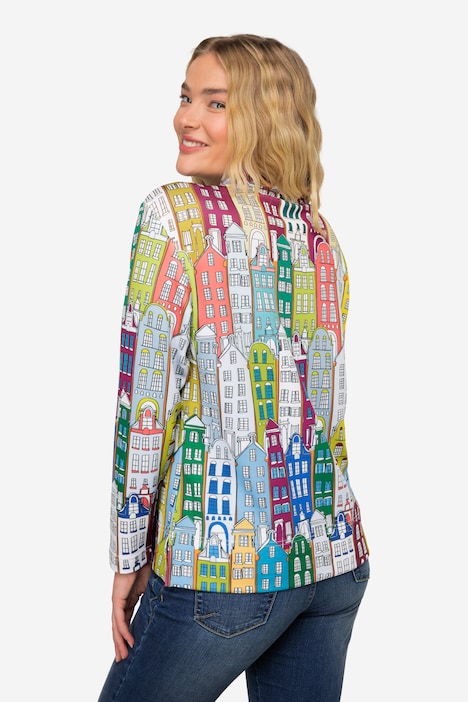 Sweatshirt, Häuser-Print