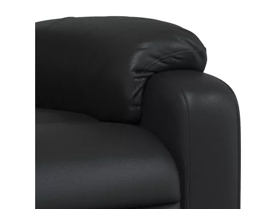 Fauteuil de massage inclinable Noir Similicuir