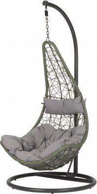 Intratuin hangstoel Feye groen 86 x 81 x 132 cm
