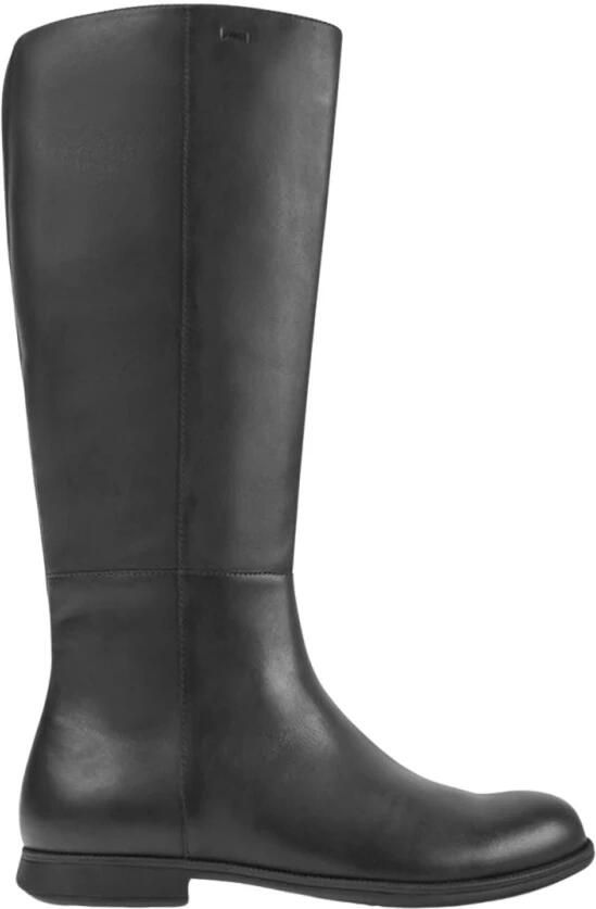 Camper Stijlvolle Leren Regenlaarzen Black Dames