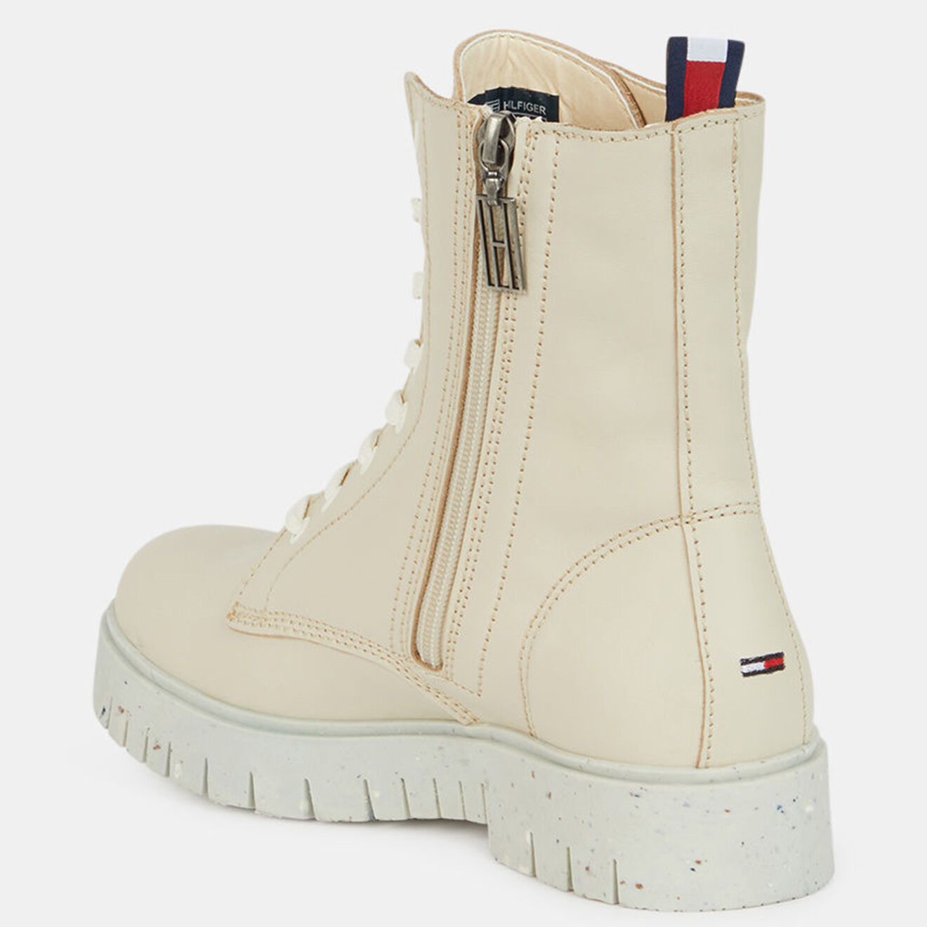 Tommy Jeans Boots en Cuir Sustainable beiges