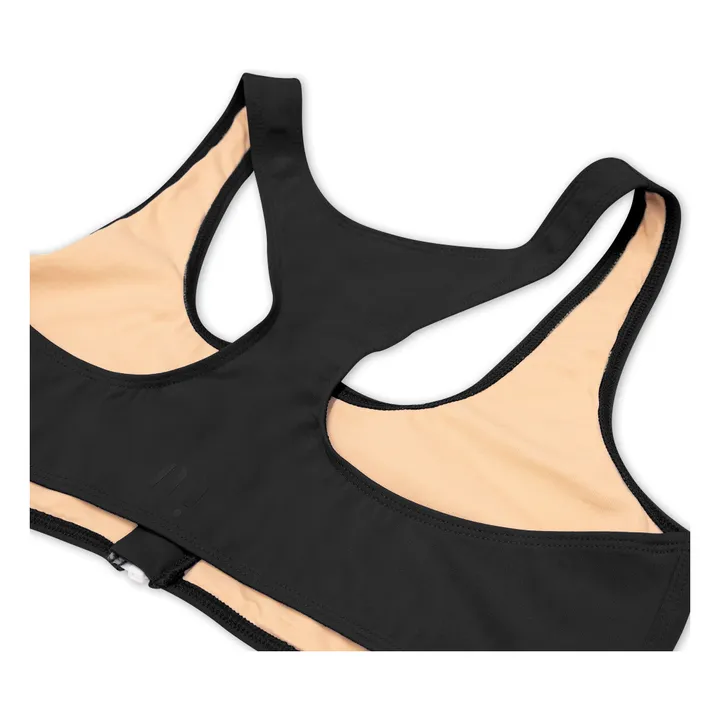 Miska Paris Haut de Maillot de Bain Zippé Racerback | Noir