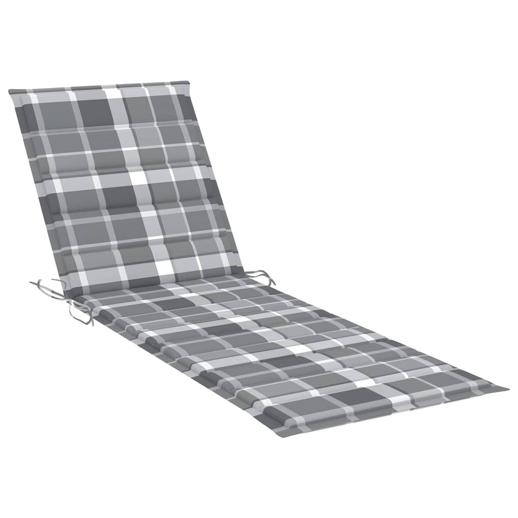 Transat chaise longue bain de soleil lit de jardin terrasse meuble d'extérieur 2 places avec coussin acacia solide et acier 0
