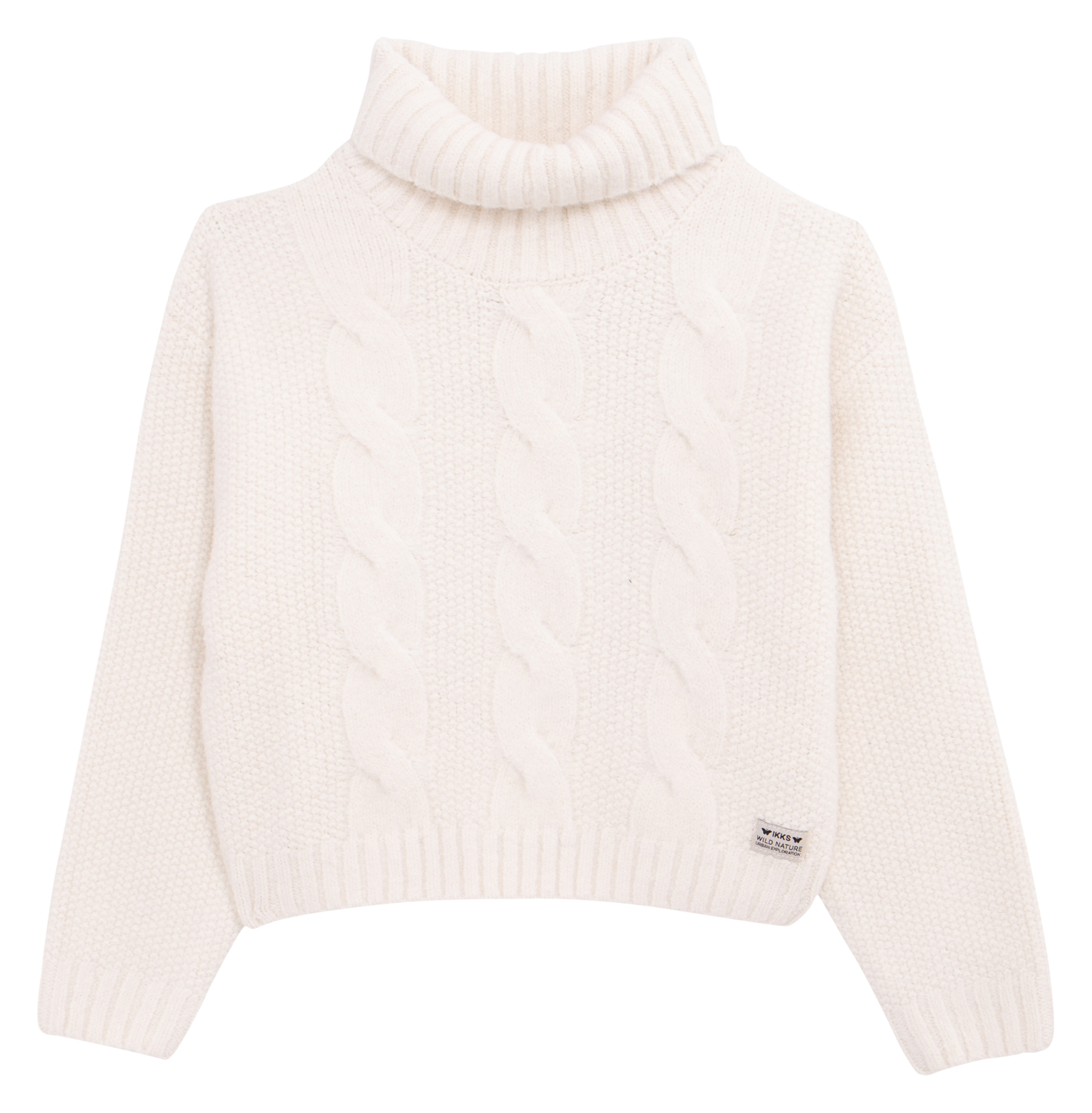 Pull droit col roulé | Blanc