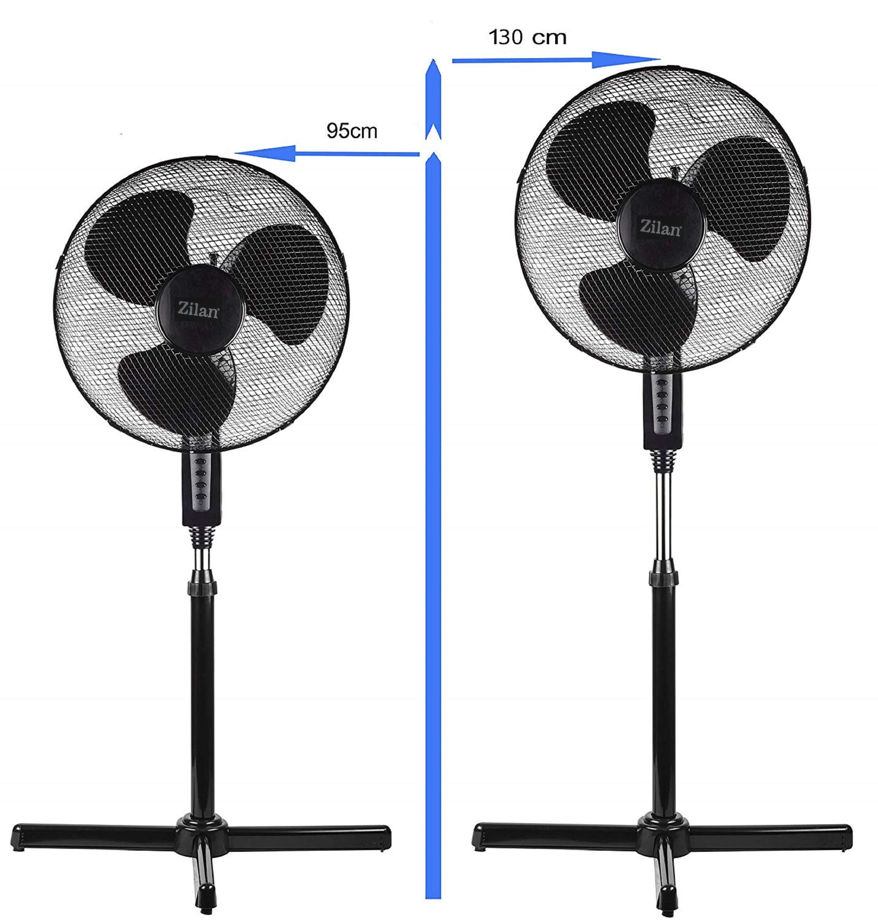 Zilan Standventilator Ventilator Luftkühler Windmaschine Ø41 cm 40W