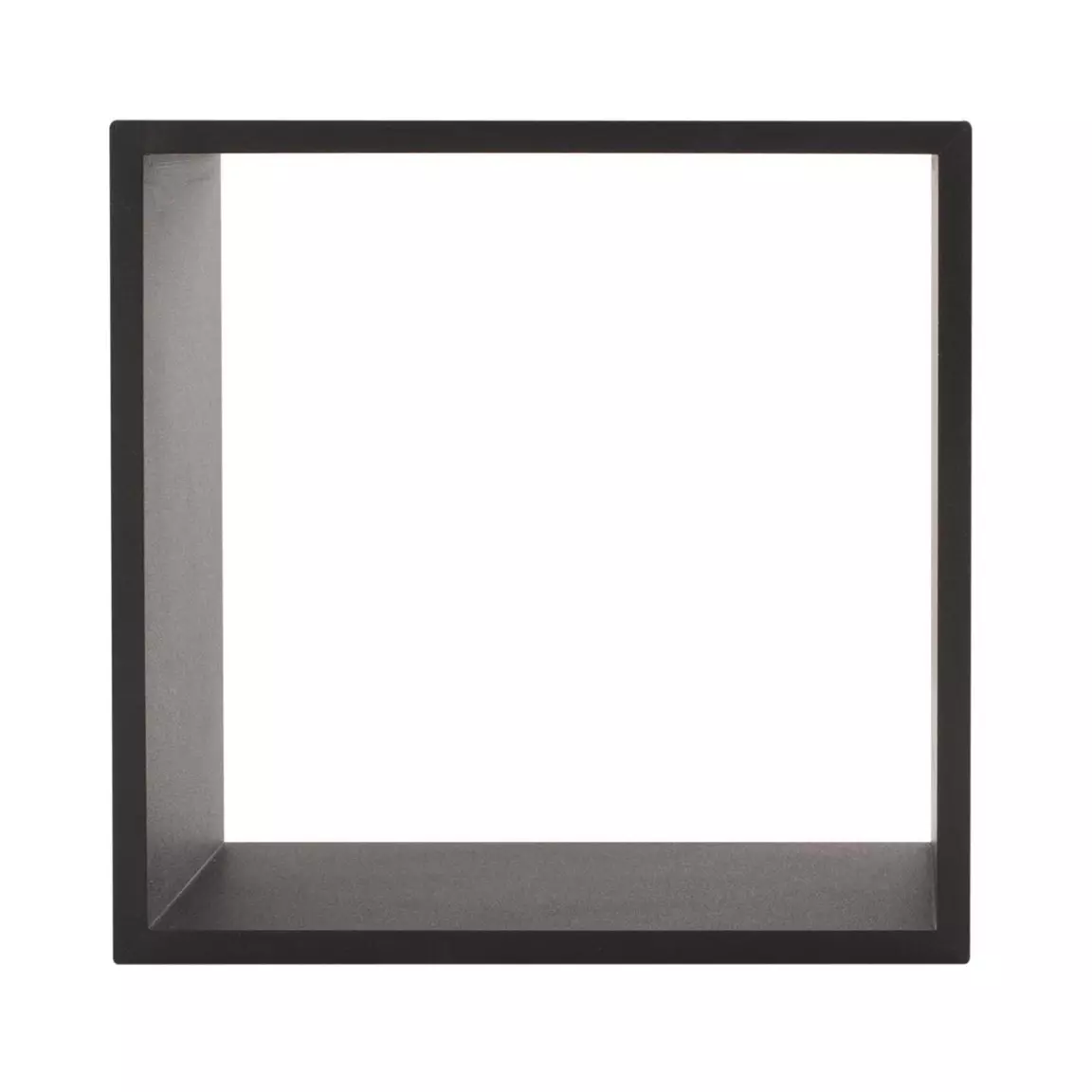 Lot de 3 étagères bois (H15-20-25 cm) Cube Noir