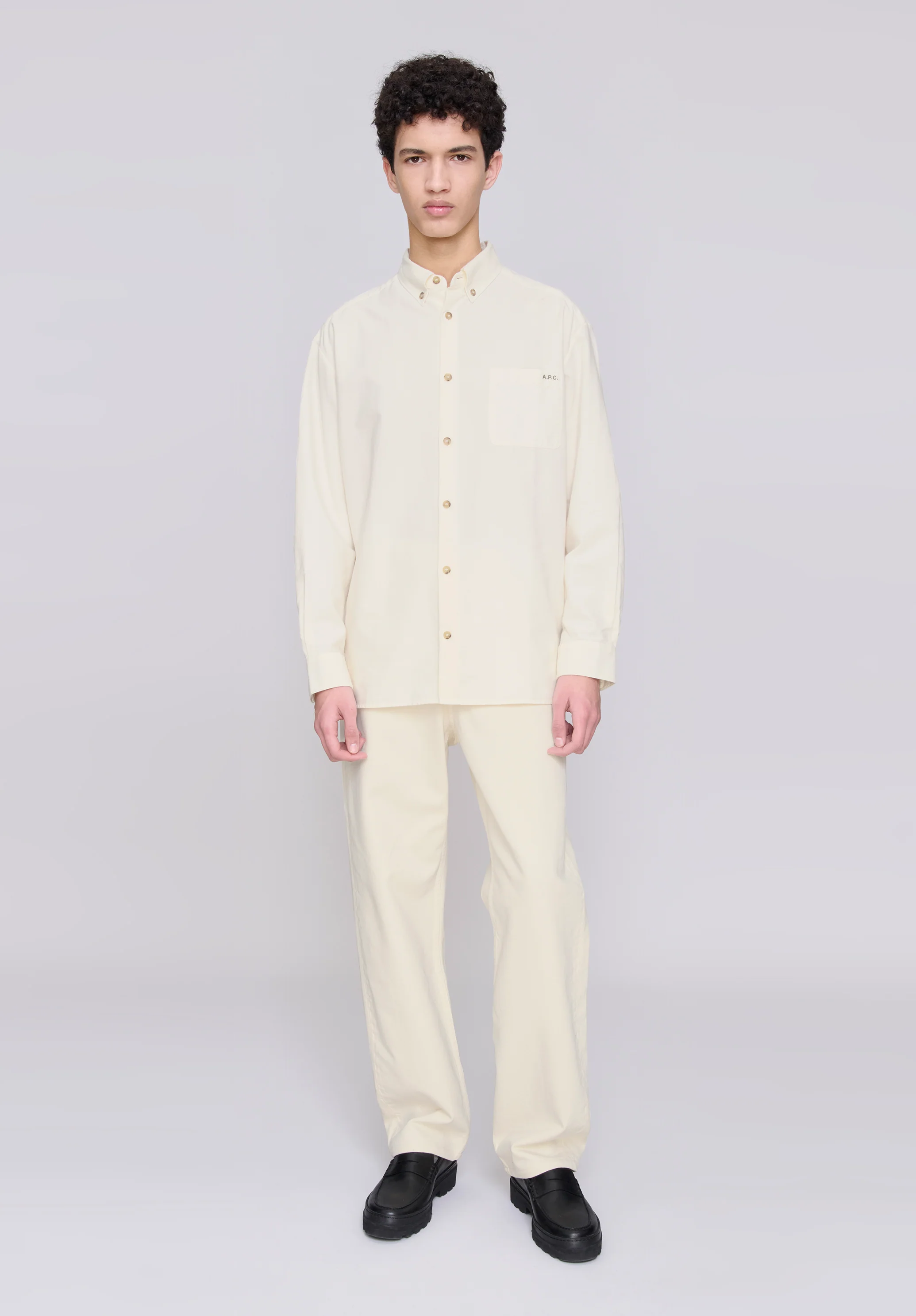 chemise mateo logo - Blanc casse