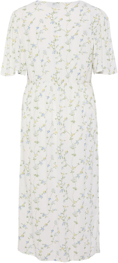 Pieces PCKARY SS V-NECK MIDI DRESS BC Cloud dancer/flower field