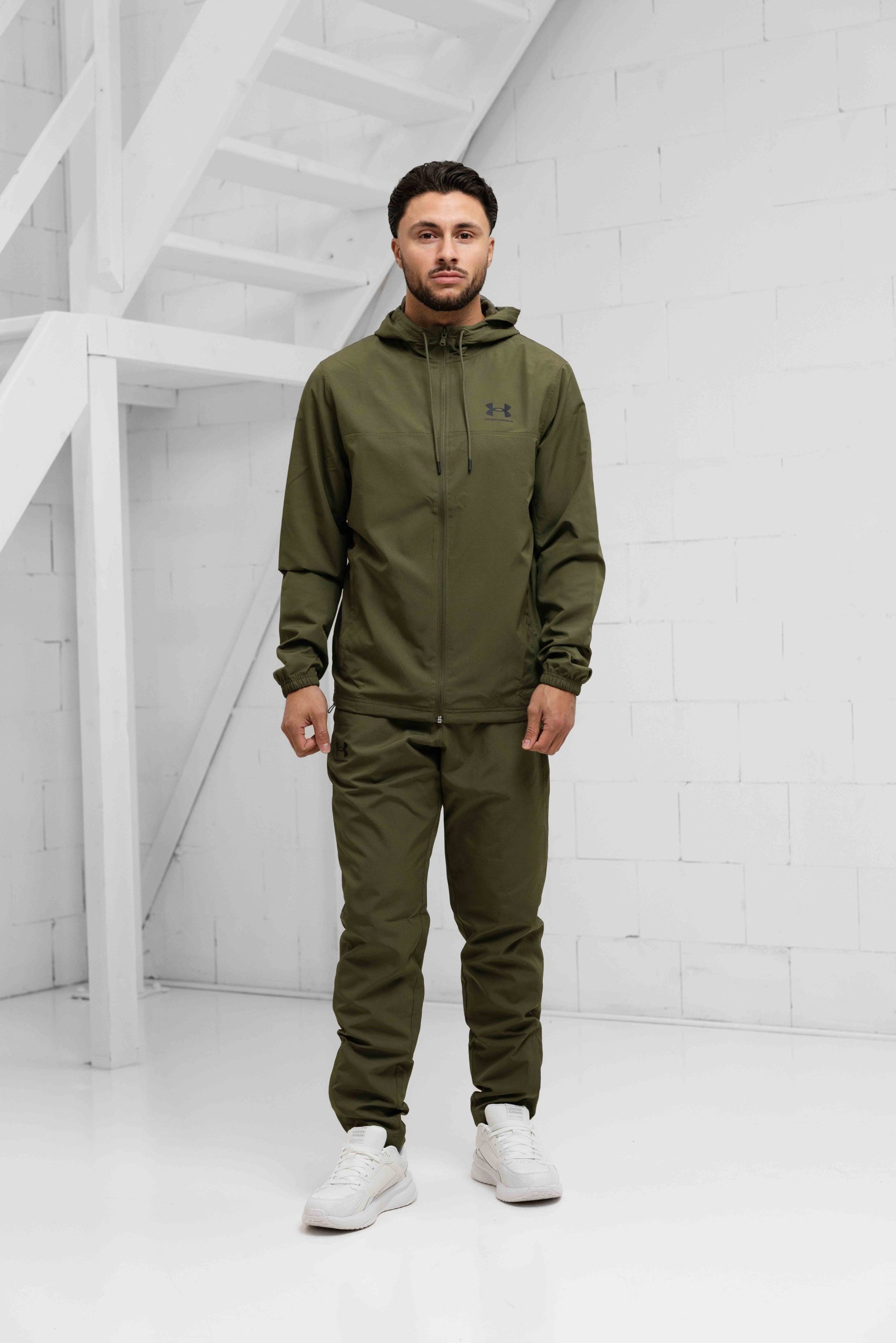 Under Armour Rival Woven Windbreaker Trainingspak Heren Groen