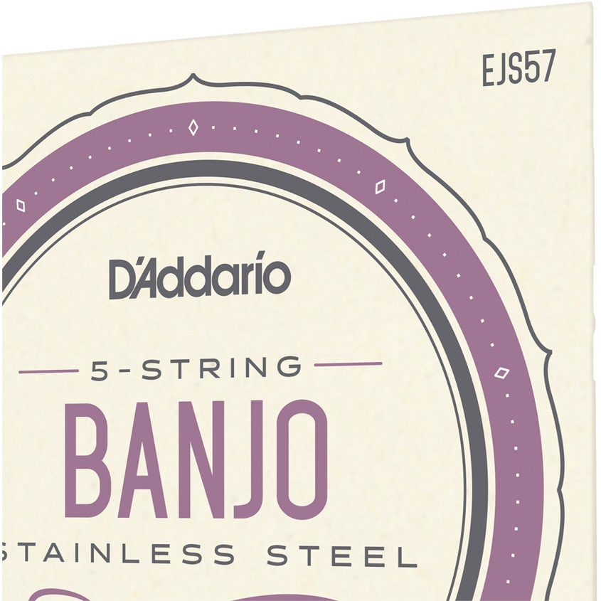 D'Addario EJS57 Stainless Steel Custom Medium 11-22 snaren voor vijfsnarige banjo