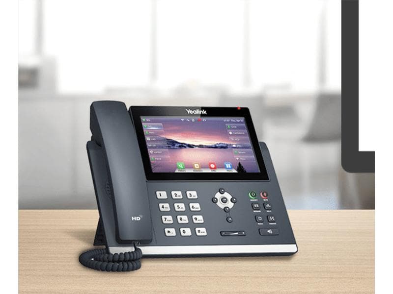 Yealink Tischtelefon SIP-T48U Grau Ein revolutionäres SIP-Telefon mit einem 7-Zoll-Touchscreen