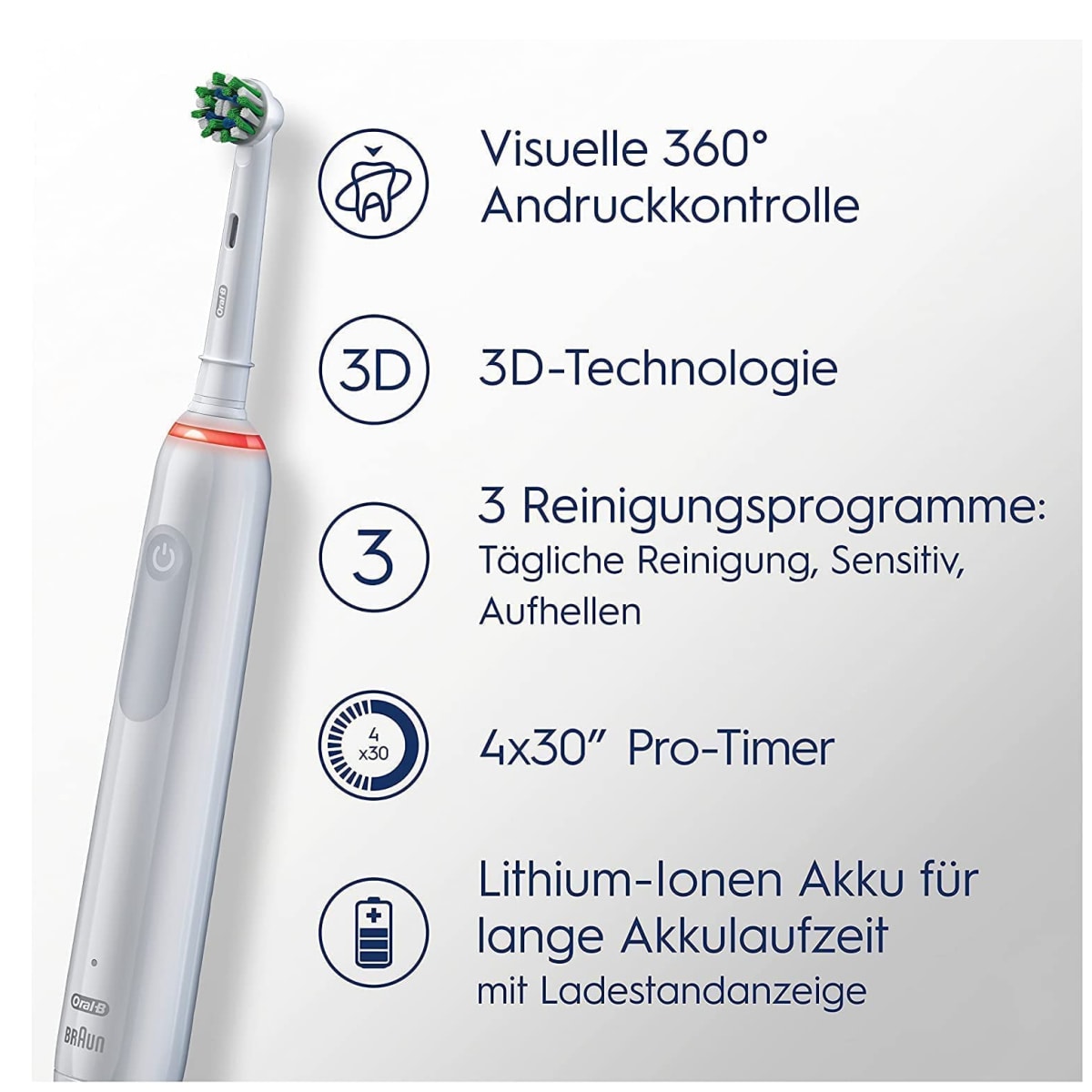 Oral-B Pro 3 3900N Black/White elektrische Zahnbürste mit 2. Handstück