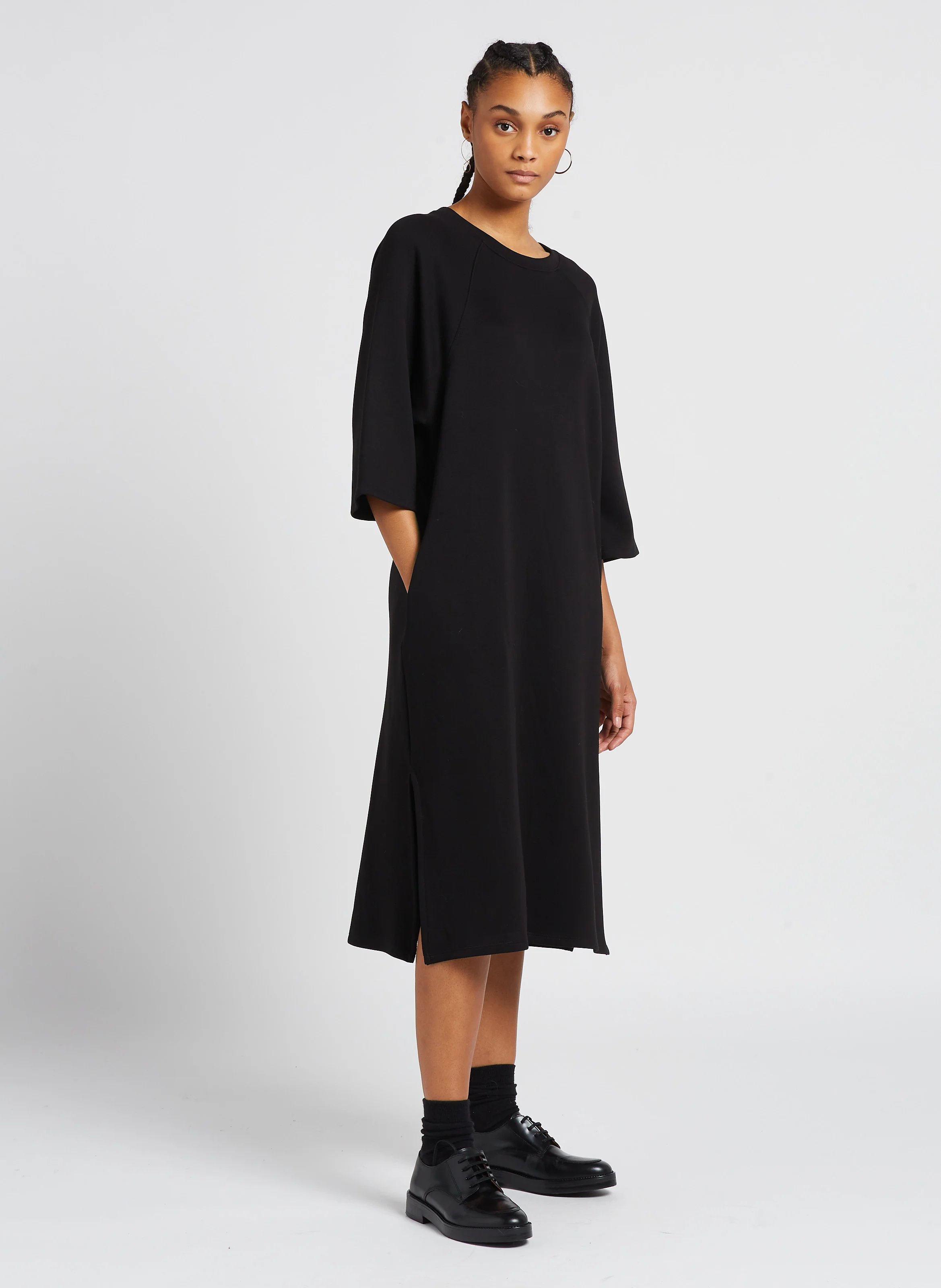 IMA - Robe midi col rond | Noir