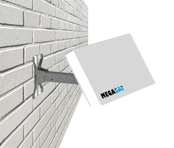 Megasat D4, 10,7 - 12,75 GHz, 1100 - 2150 MHz, 950 - 1950 MHz, 33 dBi, Horisontal/vertikal polarisering, Hvid