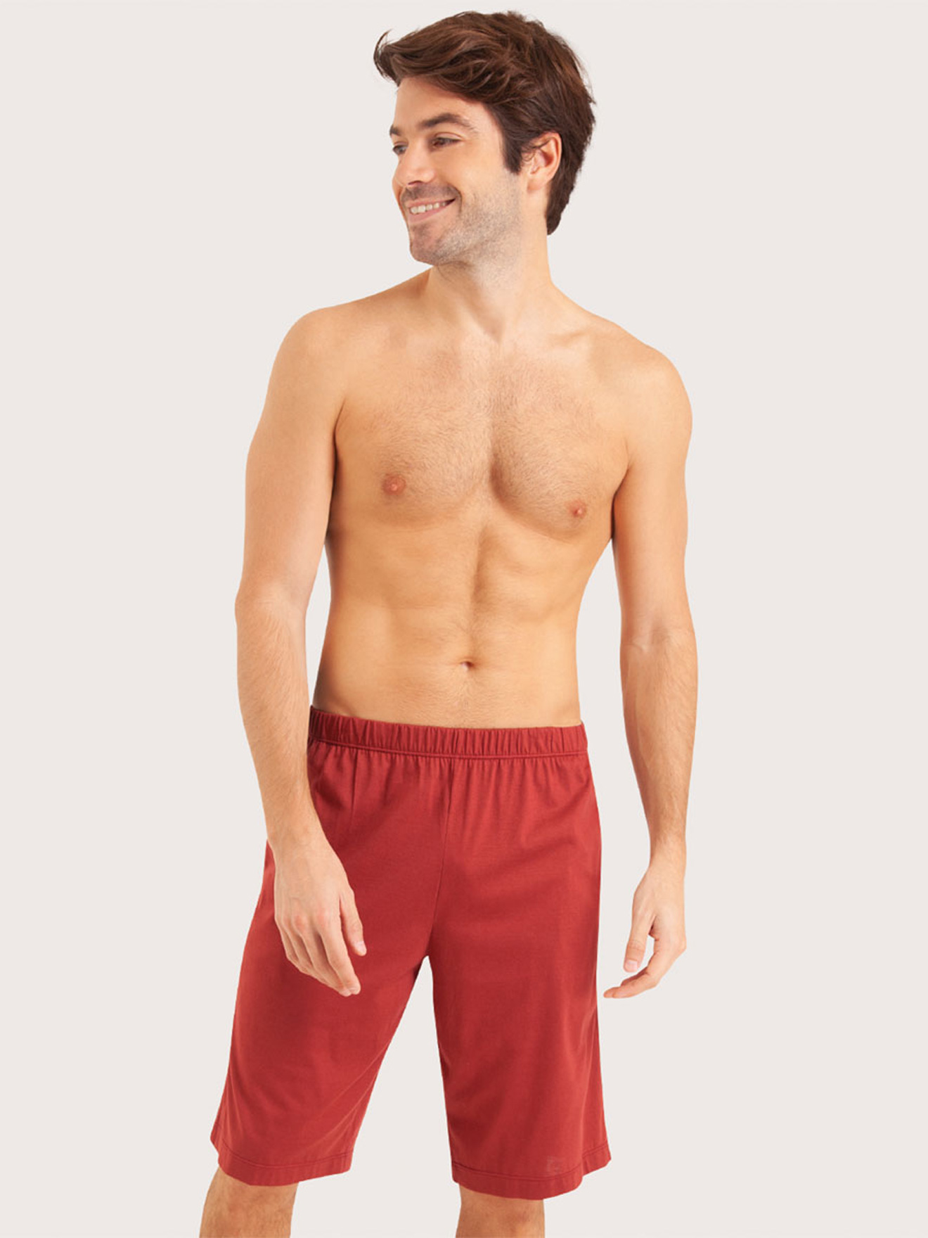 Pyjashort col V pur coton