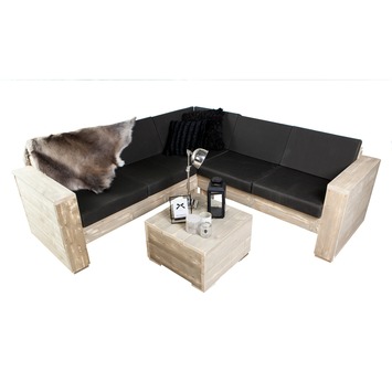 Hoekbank Berlinde zand steigerhout