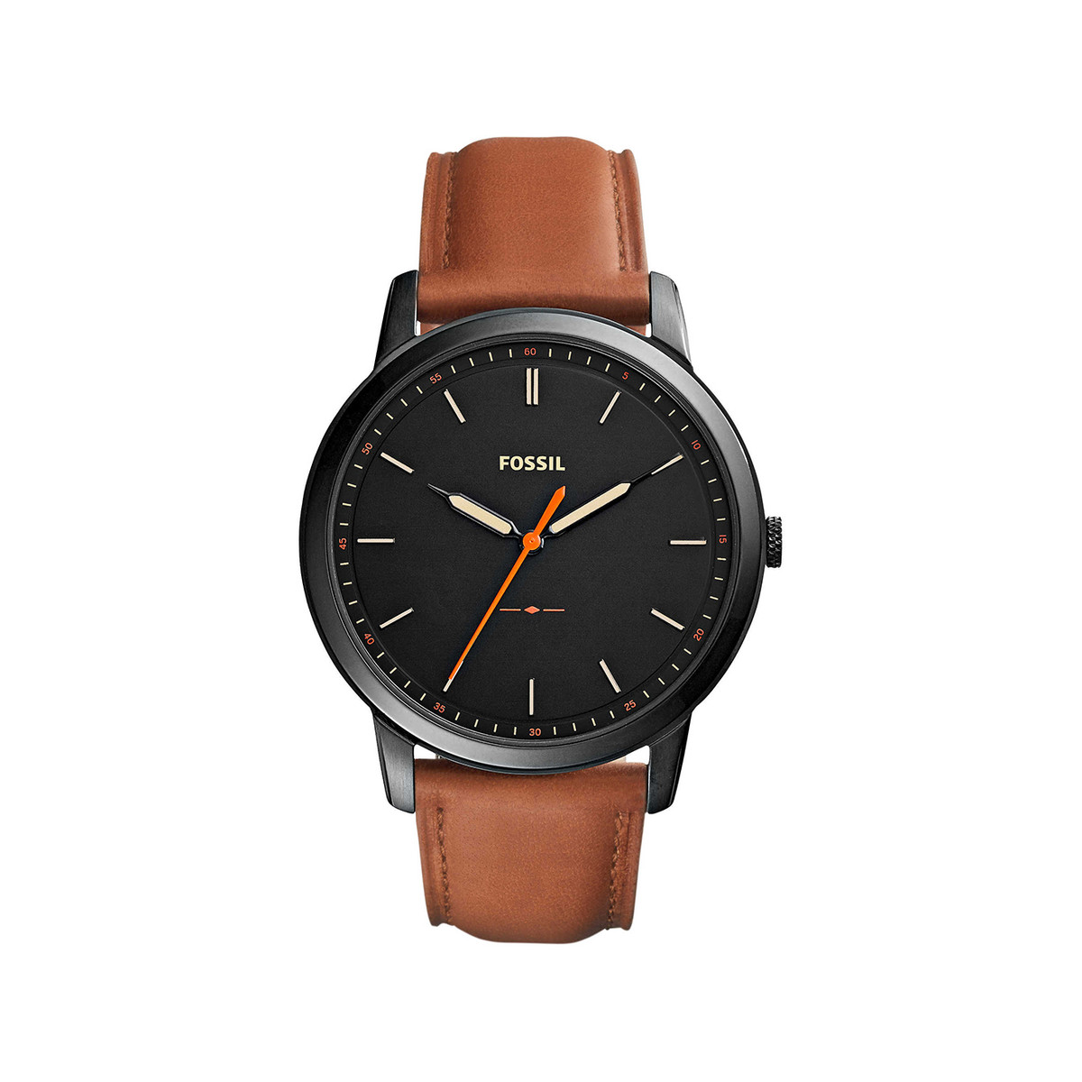 Montre Fossil The Minimalist homme acier cuir brun