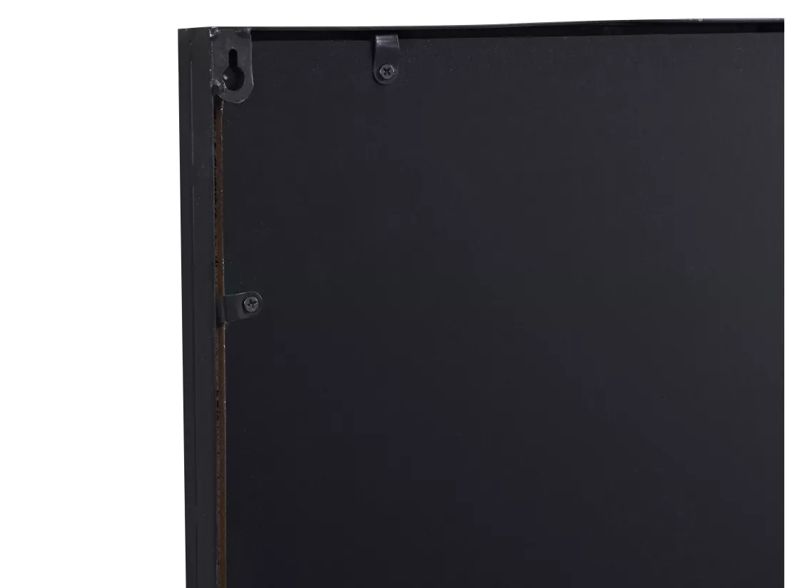 Miroir industriel en métal - L.60 x H.86,5 cm - Noir - HISAE