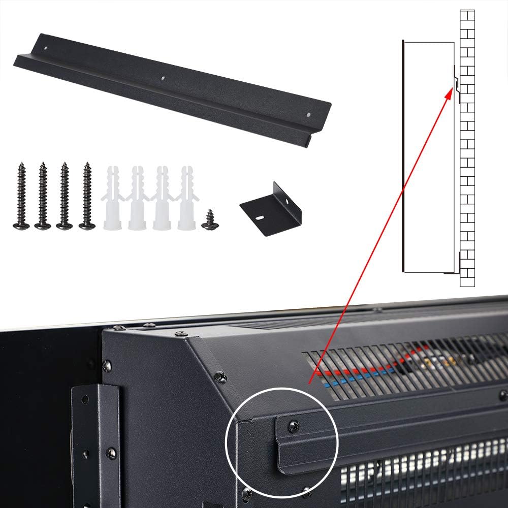 MONZANA® Wandkamin Elektrokamin Heizung Heizlüfter Head Up Display 900W / 1800W Thermostat Fernbedienung Timer Dimmbar Kaminfeuer Kaminofen Kamin