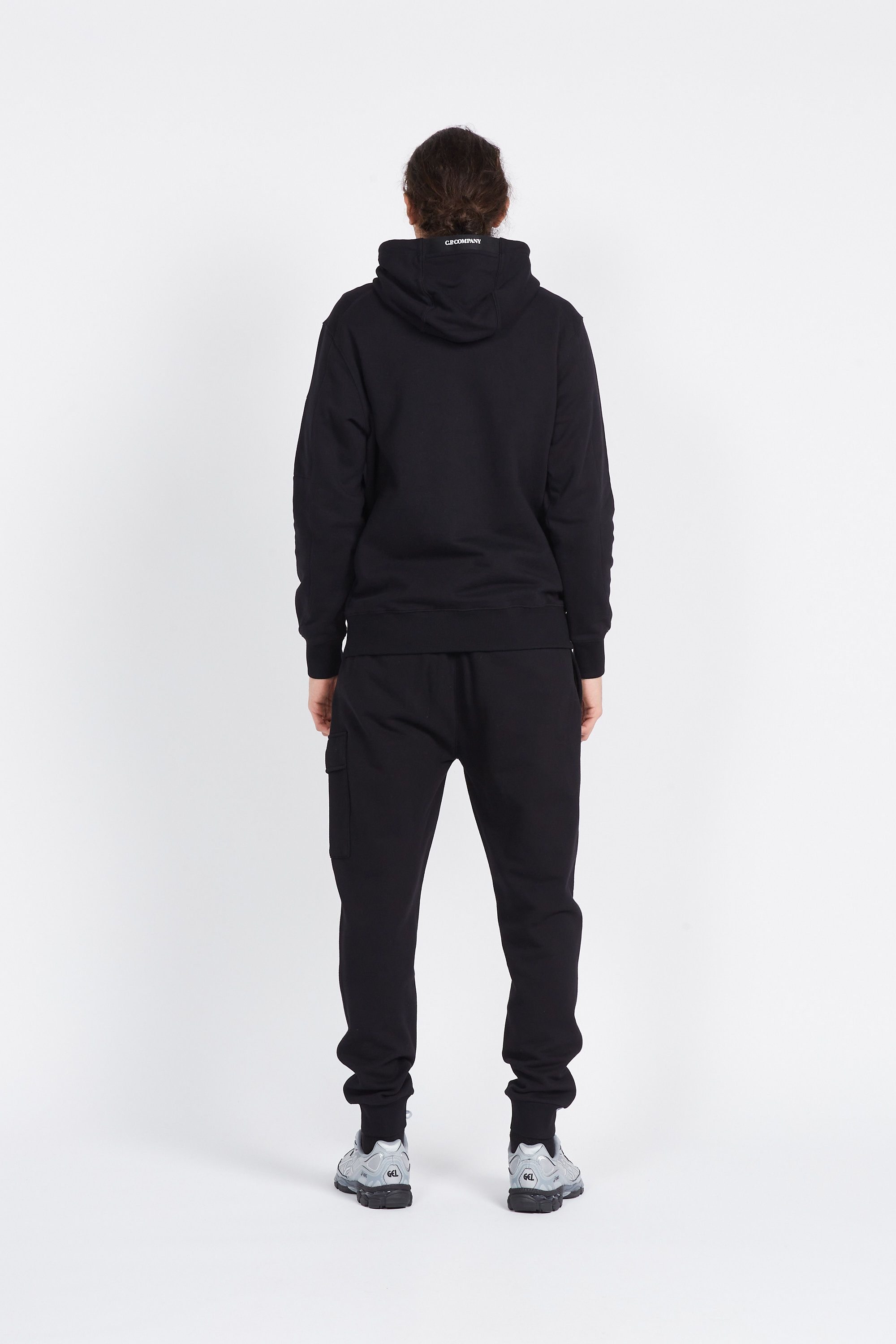 C.P. COMPANY Hoodie DIAGONAL RAISED FLEECE  Noir