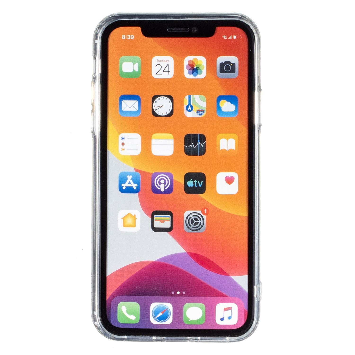 iPhone 11 Gummi Case Schutzhülle mit Kartenfach - Transparent