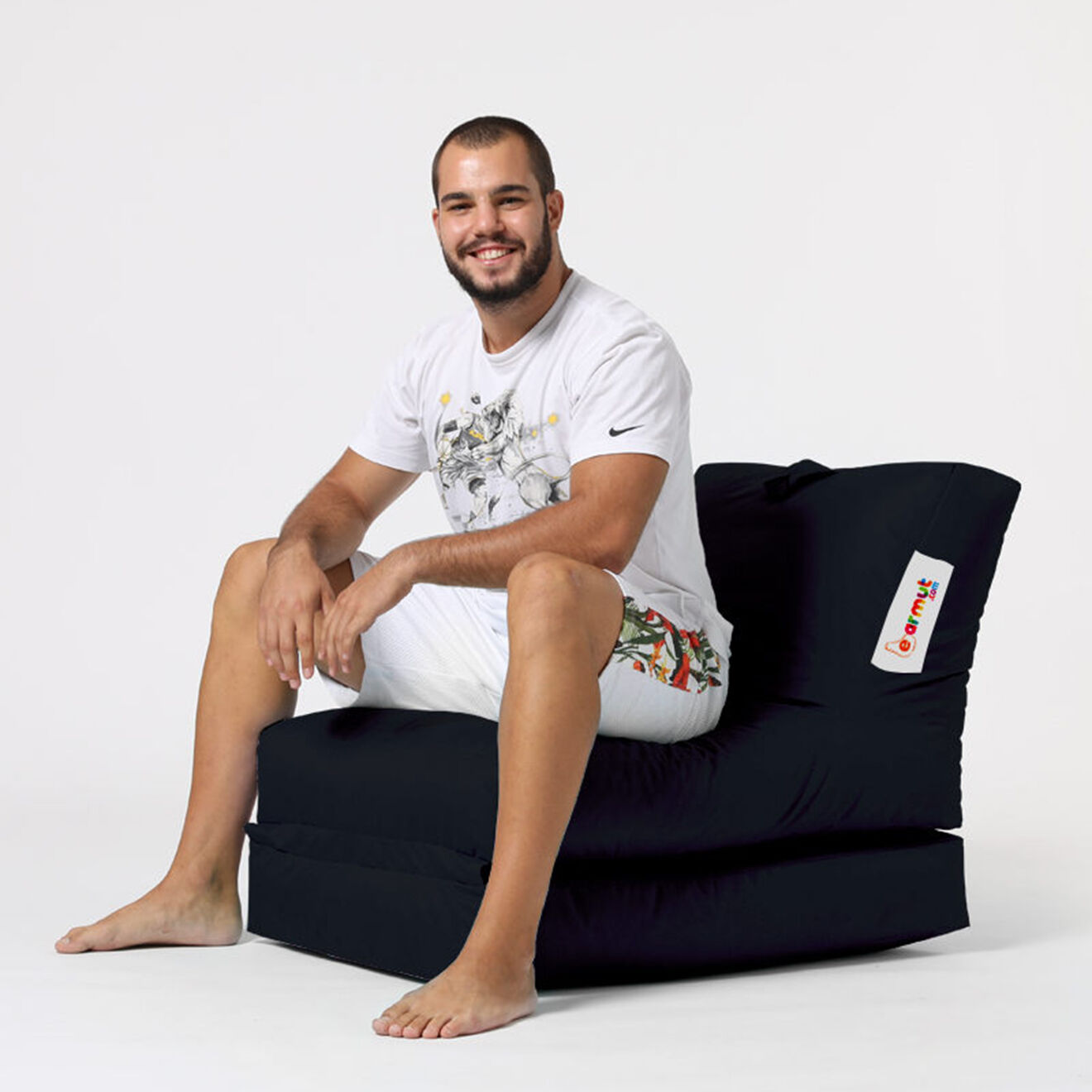 Homitis Pouf Siesta noir - 55x40x180 cm