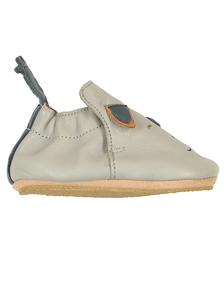 Krabbelschuhe BLUBLU CHIEN in grau