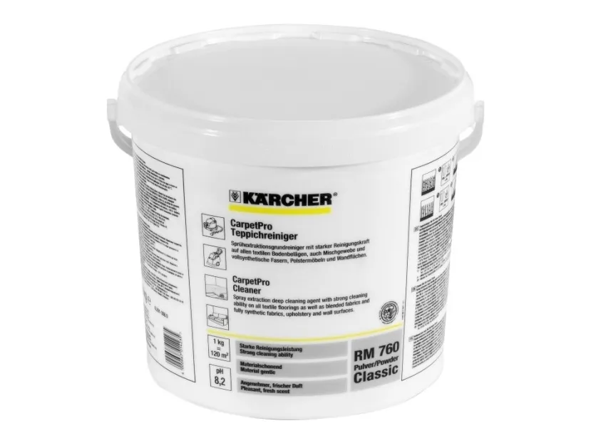 Kärcher CarpetPro RM 760 Classic - Rengøring - pulver - spand - 10 kg - frisk - professionel - koncentreret - hvid