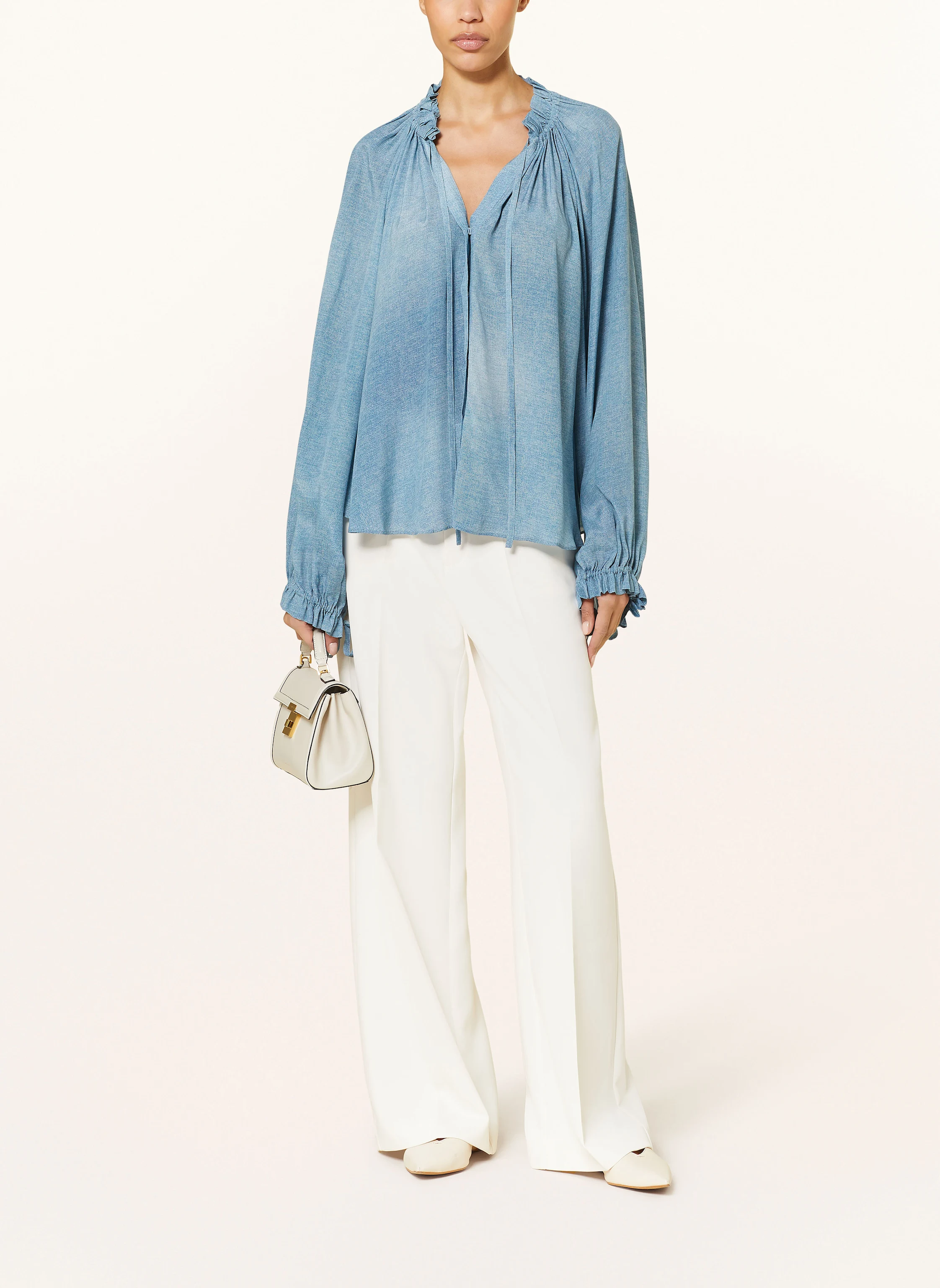 SLY 010 Schluppenbluse GLENN mit Seide