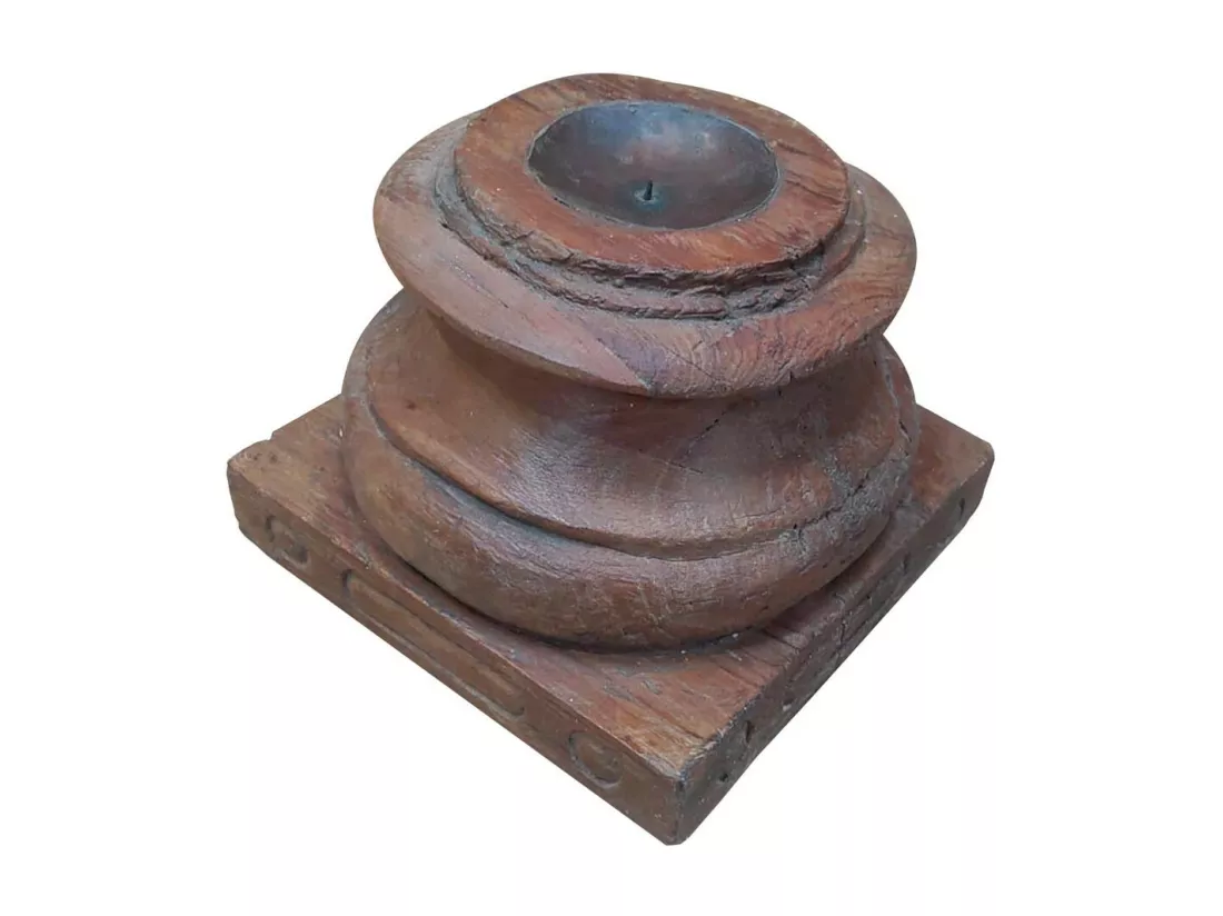 Chandelier en bois marron 26x26x23h
