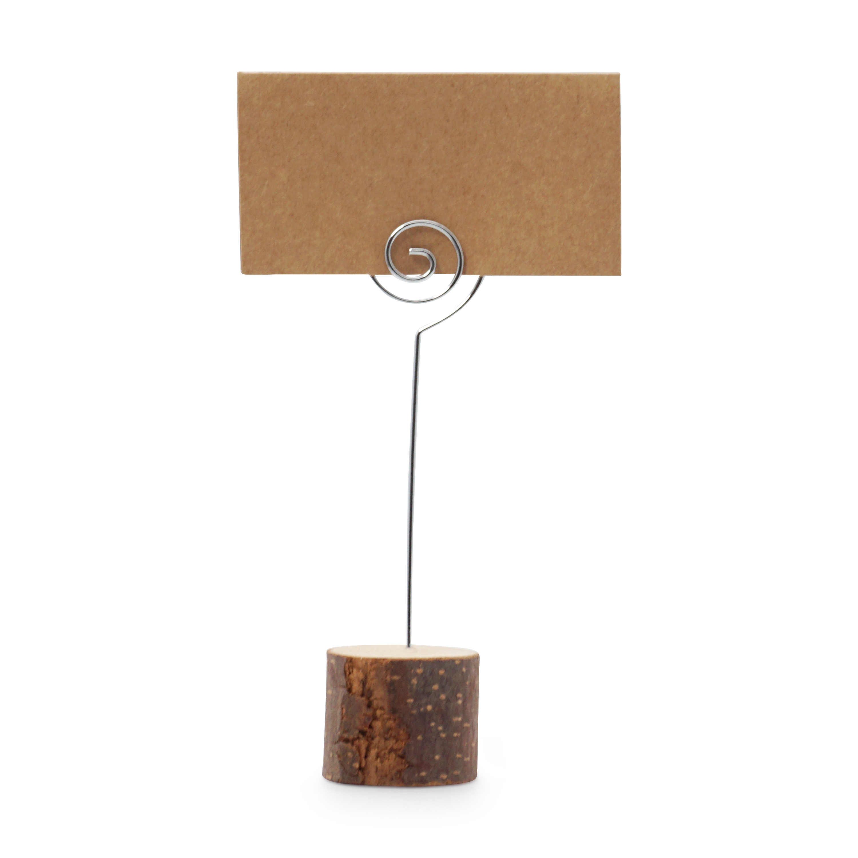 Holz Fotohalter Deko Postkarten Clip mit Spiral Klammer - Braun