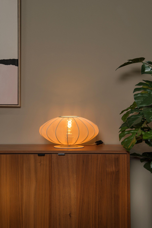 Lucide Corina tafellamp Ø40 beige