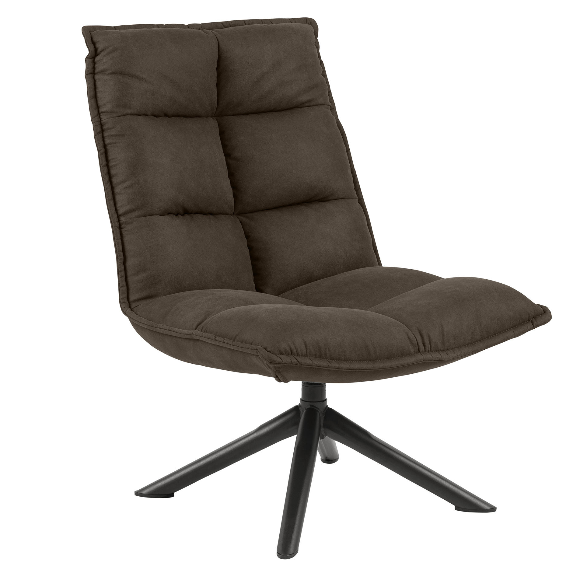 Loungesessel STORM - grau - matt schwarz - Microfaser