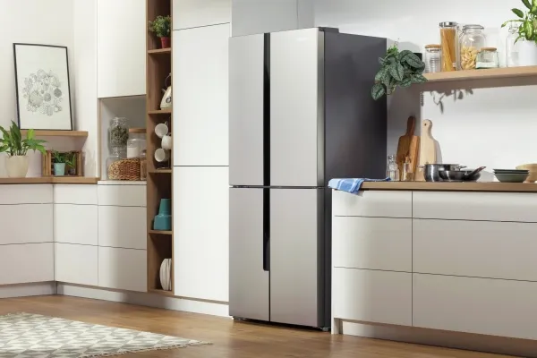 Gorenje NRM8182MX - Køleskab/fryser - side-by-side - bredde: 79.4 cm - dybde: 64.3 cm - højde: 181.6 cm - 427 liter - Klasse E - rustfrit stål