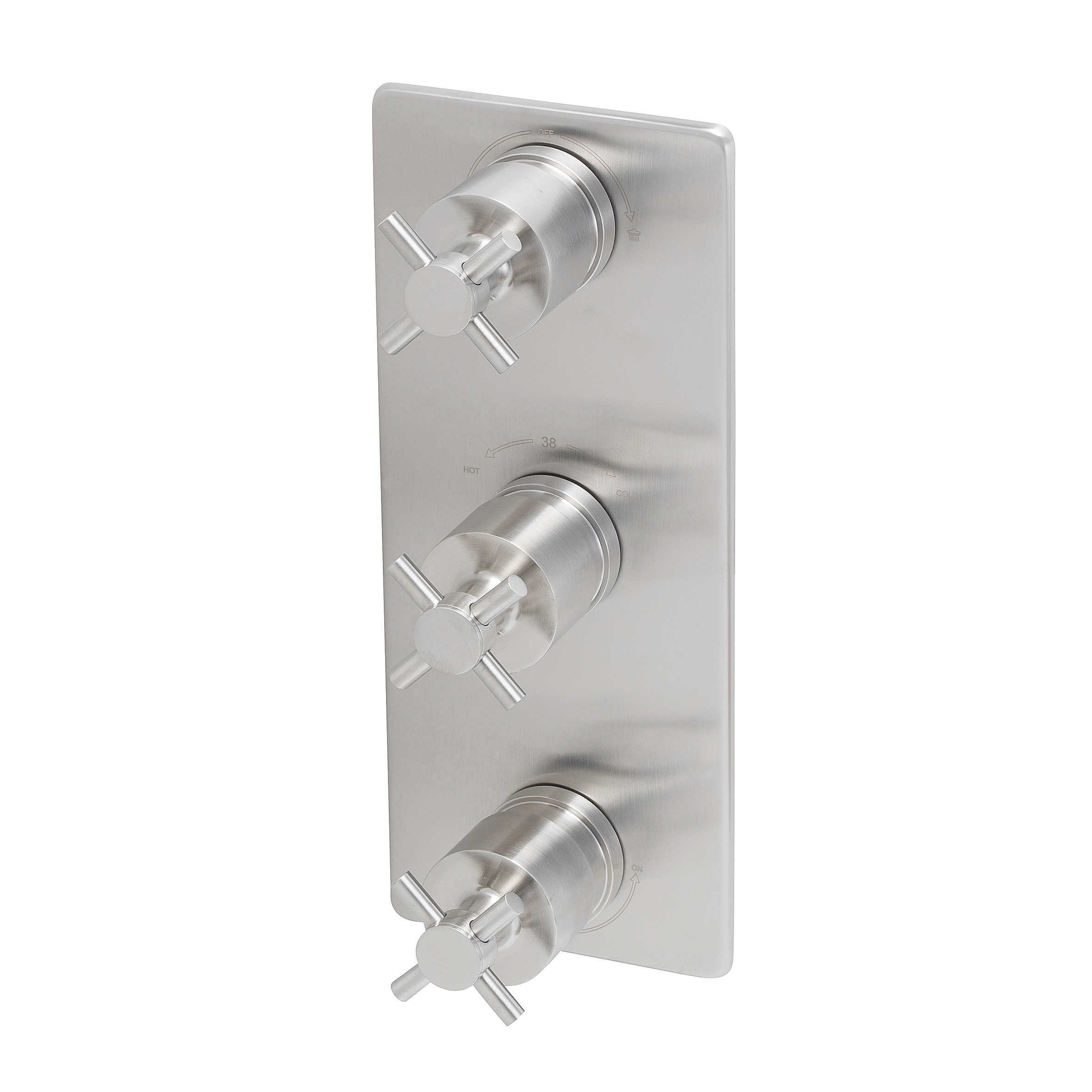 Mueller Mika inbouw thermostaat 3-wegs RVS look