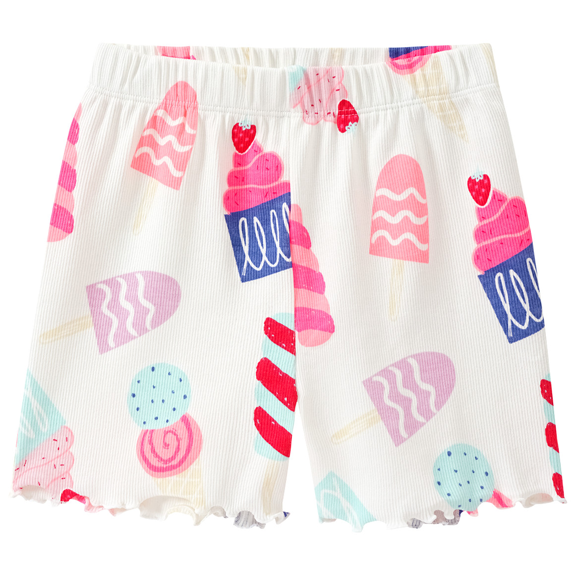 Famy Mädchen Shorty mit Eis allover weiss