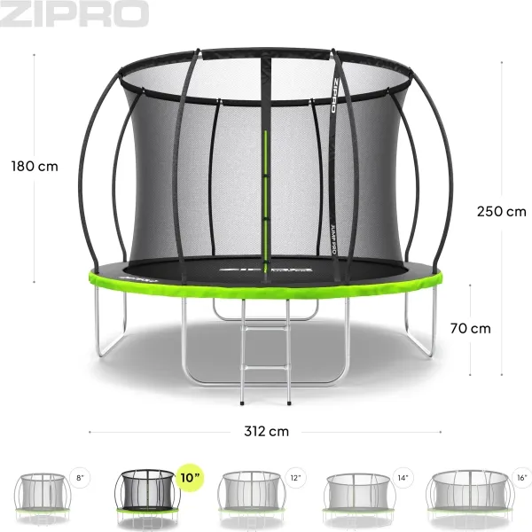 Jump Pro Premium med indvendigt net 10FT 312 cm