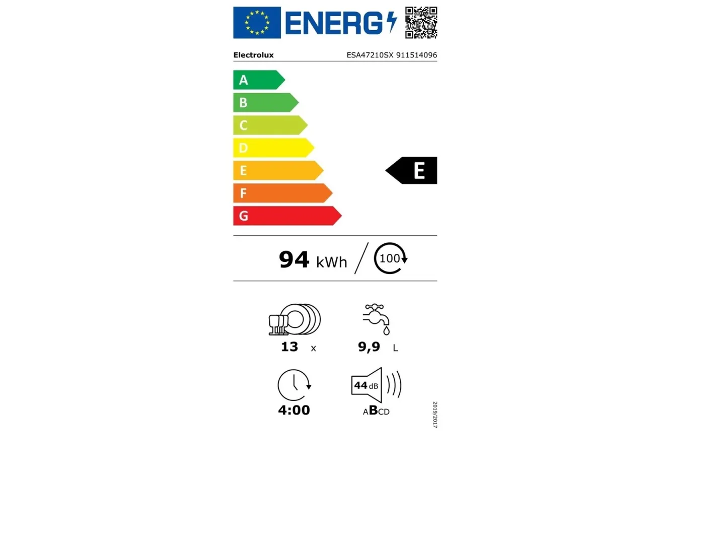 Zmywarka Electrolux Zmywarka ESA47210SX rustfrit stål