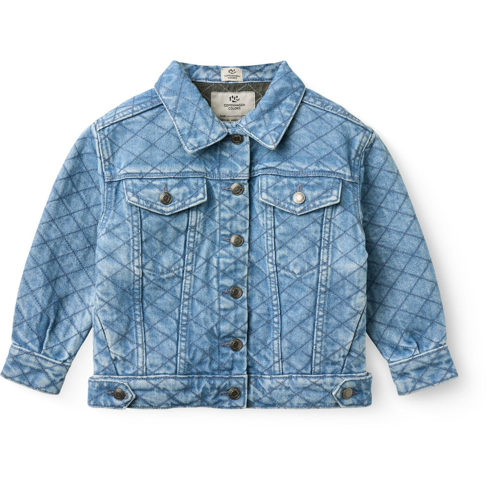 Køb COPENHAGEN COLORS Lt. Washed Blue Quilt Organic Quiltet Denim Jakke