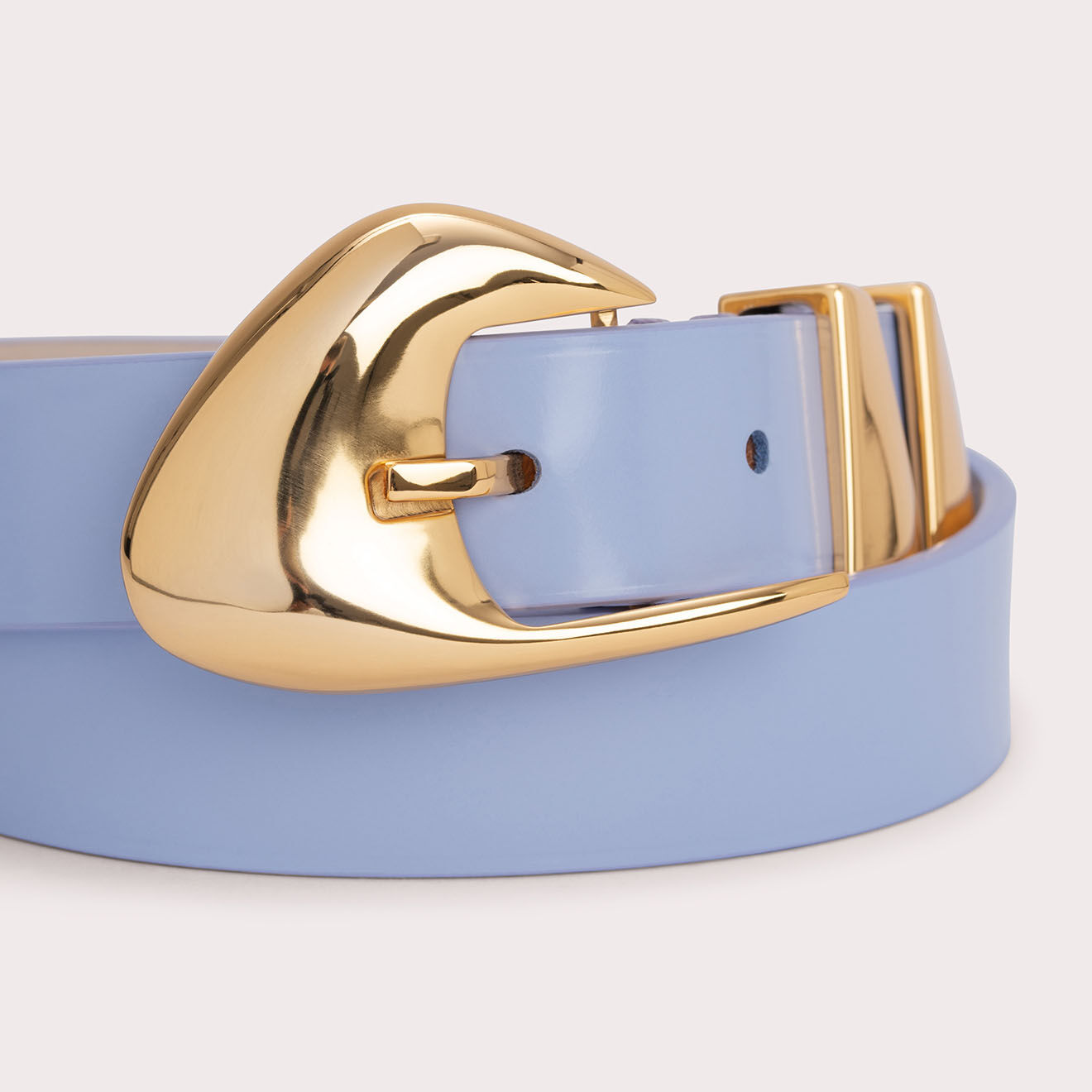 By Far Ceinture en Cuir Moore bleu lavande