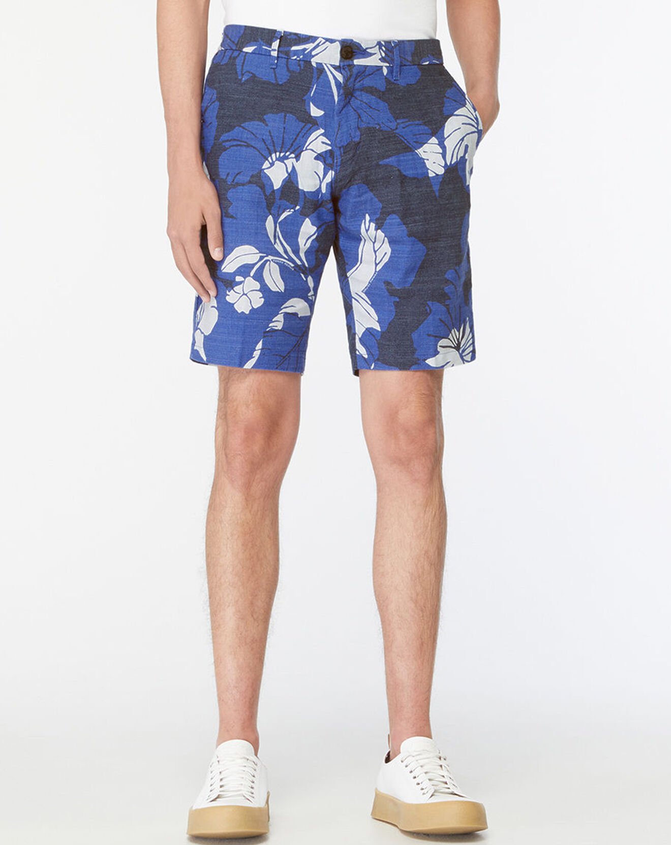 Tommy Hilfiger Bermuda en Lin mélangé Harlem imprimé bleu